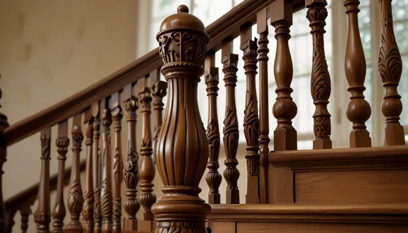 Tralki drewniane toczone: eleganckie elementy balustrad i schodów
